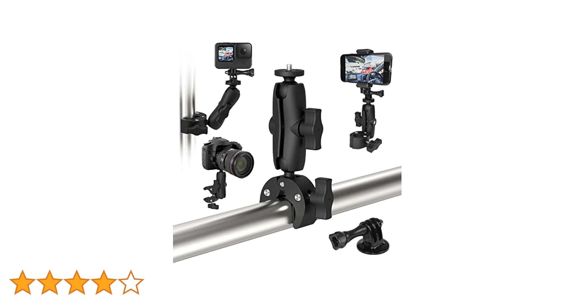 Amazon | 【ActyGo】 極太 スーパークランプ 360°回転 スマホ